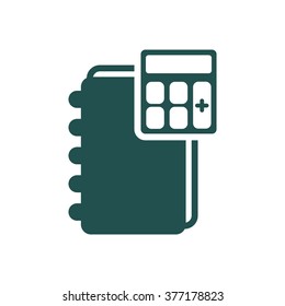 notebook Icon  isolated vector flat design