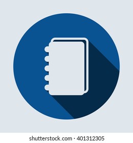 notebook Icon  isolated vector flat design
