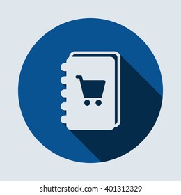notebook Icon  isolated vector flat design
