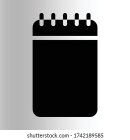 ilustración vectorial aislada de icono de bloc de notas