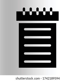 notebook icon isolated vector illustration