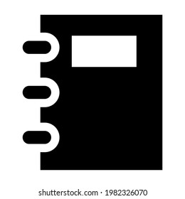 Notebook icon isolated vector illustration. High quality black style vector icon