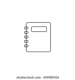 Notebook icon  isolated vector illustration outline
