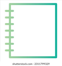 notebook icon with isolated vektor and transparent background