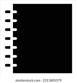 notebook icon with isolated vektor and transparent background
