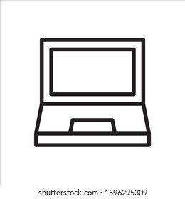 Notebook icon. Laptop flat sign design. Computer symbol pictogram. Laptop vector icon