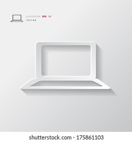 Notebook icon. Laptop symbol.