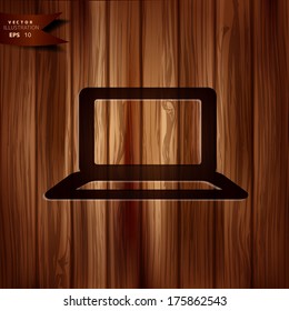 Notebook icon. Laptop symbol.