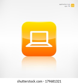 Notebook icon. Laptop symbol.