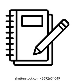 Ilustração de vetor de design de linha de ícone de notebook