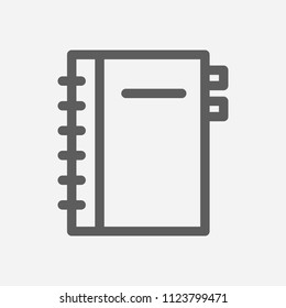 Notebook icon line symbol. Isolated vector illustration of  icon sign concept for your web site mobile app logo UI design.