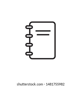 Notebook icon line vector. Education, school and university elements for logo, websites, web design and mobile app.