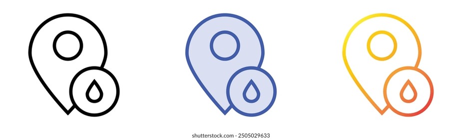 icono de cuaderno. Lineal, relleno azul y diseño de estilo degradado aislado sobre fondo blanco