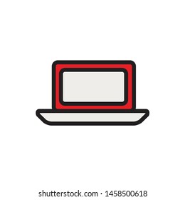 notebook icon. logo element illustration. notebook design. laptop concept. colored collection.