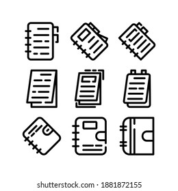 Notebook icon or logo isolated sign symbol vector illustration - Collection of high quality black style vector icons
