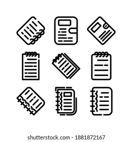 Notebook icon or logo isolated sign symbol vector illustration - Collection of high quality black style vector icons
