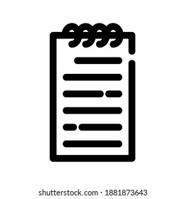Notebook icon or logo isolated sign symbol vector illustration - high quality black style vector icons
