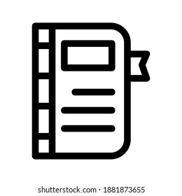 Notebook icon or logo isolated sign symbol vector illustration - high quality black style vector icons

