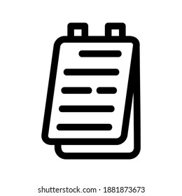 Notebook icon or logo isolated sign symbol vector illustration - high quality black style vector icons
