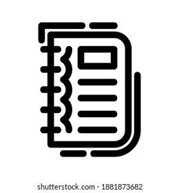 Notebook-Symbol oder Logo einzeln auf Zeichen, Vektorgrafik - hochwertige Vektorgrafiken im schwarzen Stil
