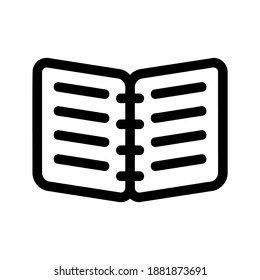 Notebook icon or logo isolated sign symbol vector illustration - high quality black style vector icons
