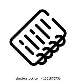 Notebook icon or logo isolated sign symbol vector illustration - high quality black style vector icons
