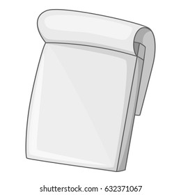 Notebook icon in monochrome style isolated on white background vector illustration