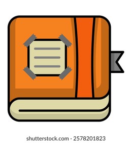 Notebook icon. office material icon
