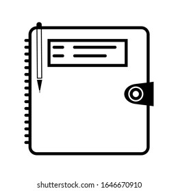 notebook icon on a white background