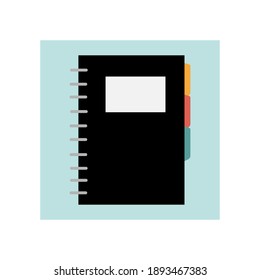  notebook icon on the white background