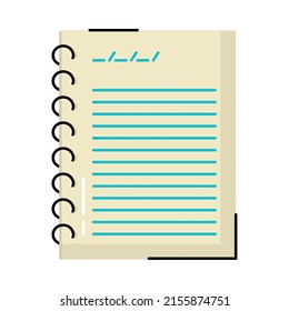 Notebook-Symbol auf weißem Hintergrund