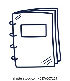 icono de bloc de notas en fondo blanco