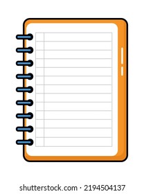 notebook icon on white background