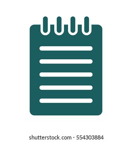 notebook icon on white background