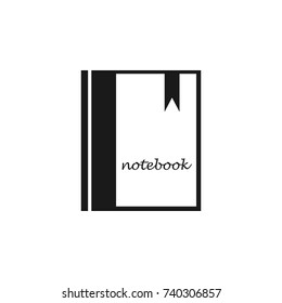 Notebook icon on white background