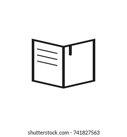 Notebook icon on white background