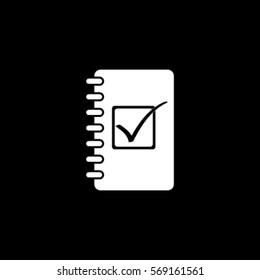 Notebook icon, organizer vector illustration