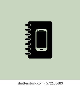 Notebook icon, organizer vector illustration