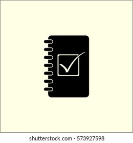 Notebook icon, organizer vector illustration
