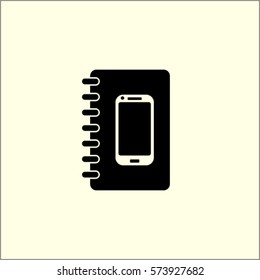 Notebook icon, organizer vector illustration