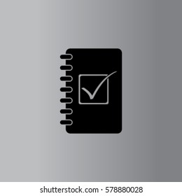 Notebook icon, organizer vector illustration