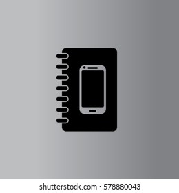 Notebook icon, organizer vector illustration