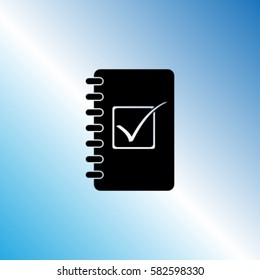 Notebook icon, organizer vector illustration