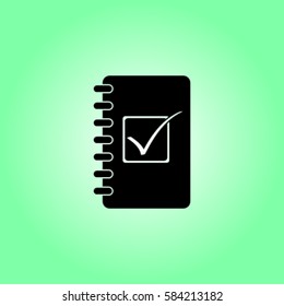 Notebook icon, organizer vector illustration