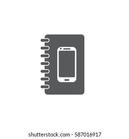 Notebook icon, organizer vector illustration