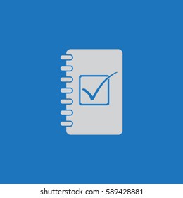 Notebook icon, organizer vector illustration