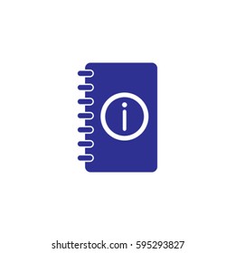 Notebook icon, organizer vector illustration