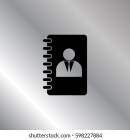 Notebook icon, organizer vector illustration