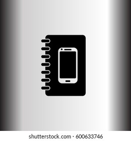 Notebook icon, organizer vector illustration