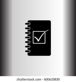 Notebook icon, organizer vector illustration